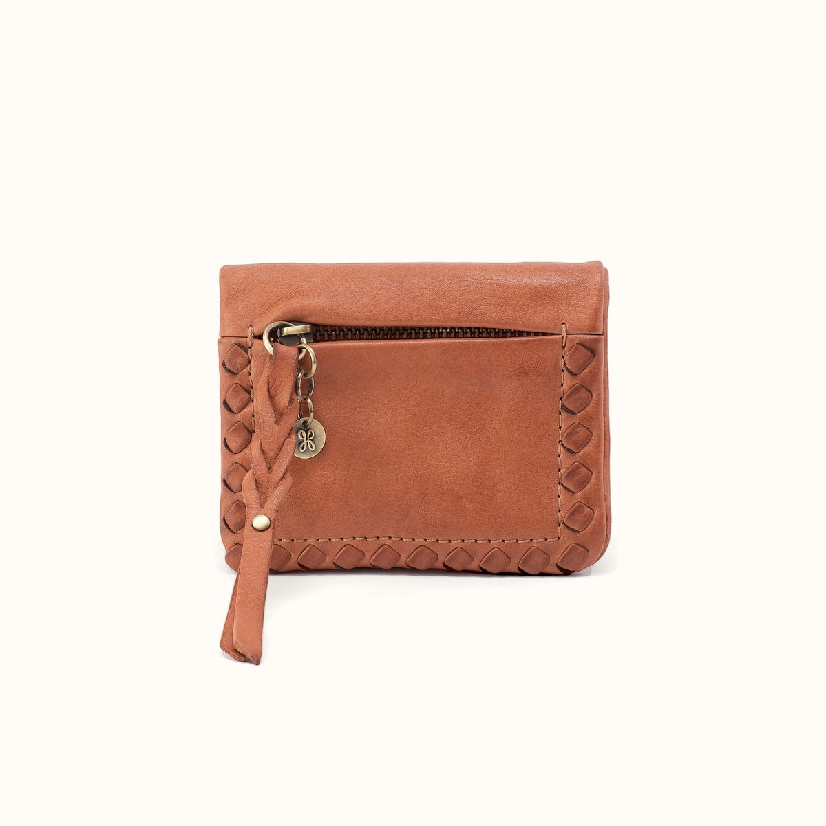Lumen Mini Wallet in Washed Leather - Harvest Wheat