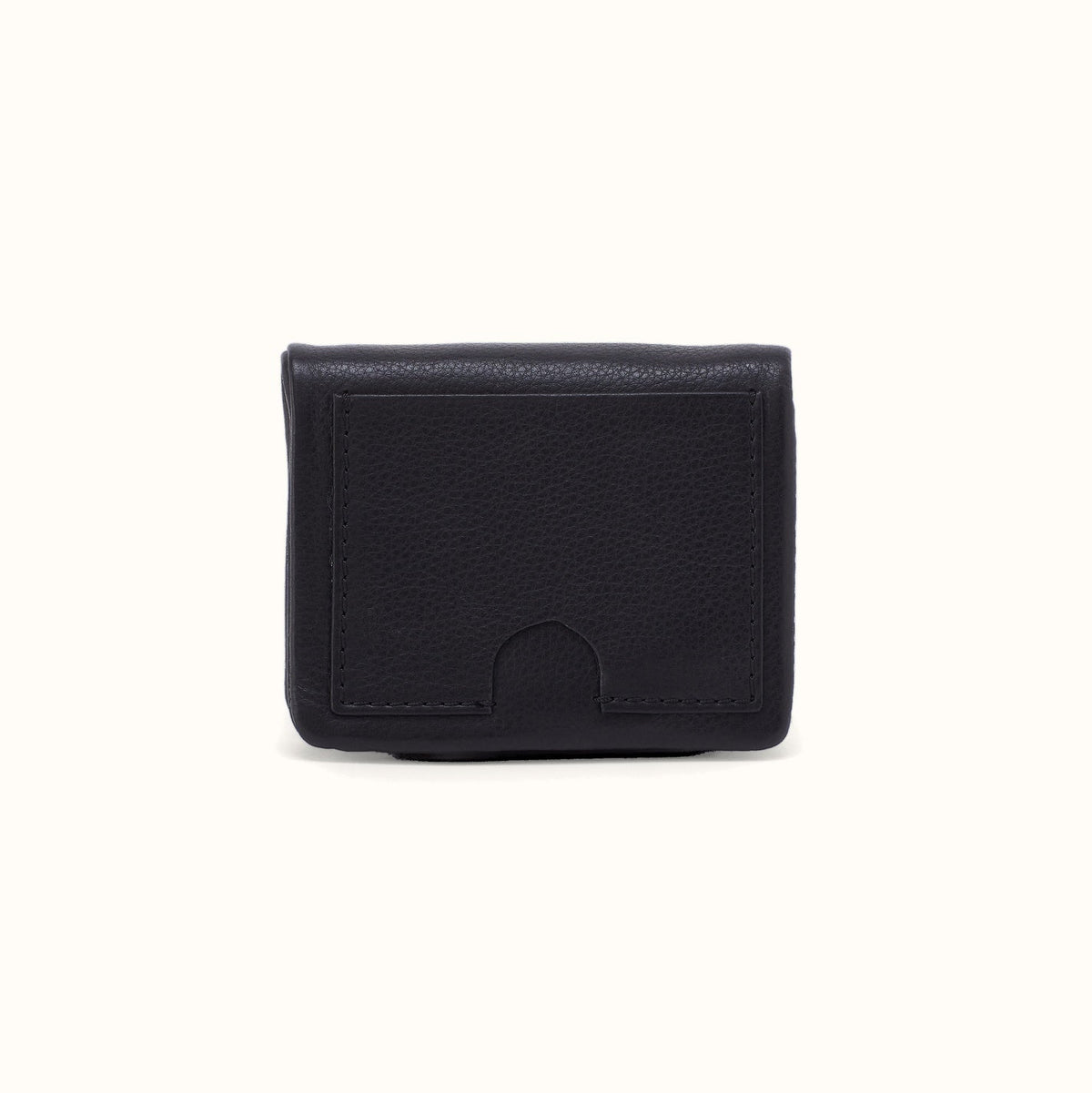 Lumen Mini Wallet In Cloud Leather - Black