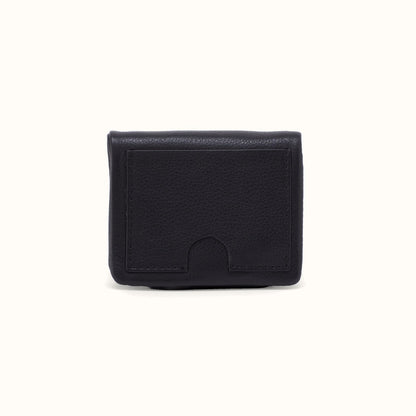 Lumen Mini Wallet In Cloud Leather - Black