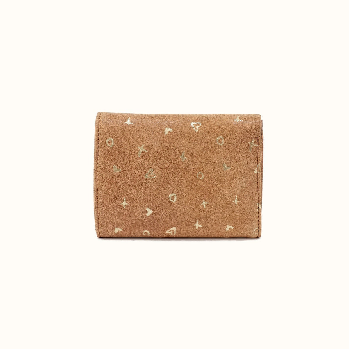 Robin Compact Wallet In Buffed Leather - Whiskey