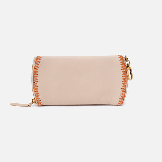 Spark Double Eyeglass Case In Pebbled Leather - Stonewash