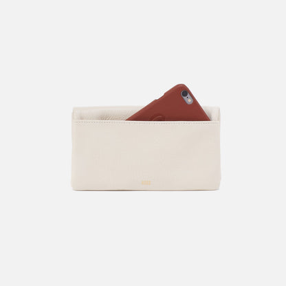 Lumen Continental Wallet in Pebbled Leather - Coastal Cloud