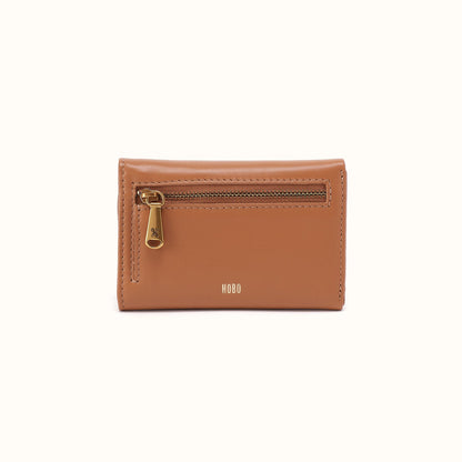 Jill Trifold Wallet in Sun-Perf Leather - Canyon Petal