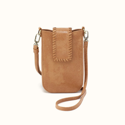 Expedition Phone Crossbody in Buffed Leather - Whiskey