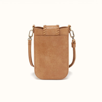 Expedition Phone Crossbody in Buffed Leather - Whiskey