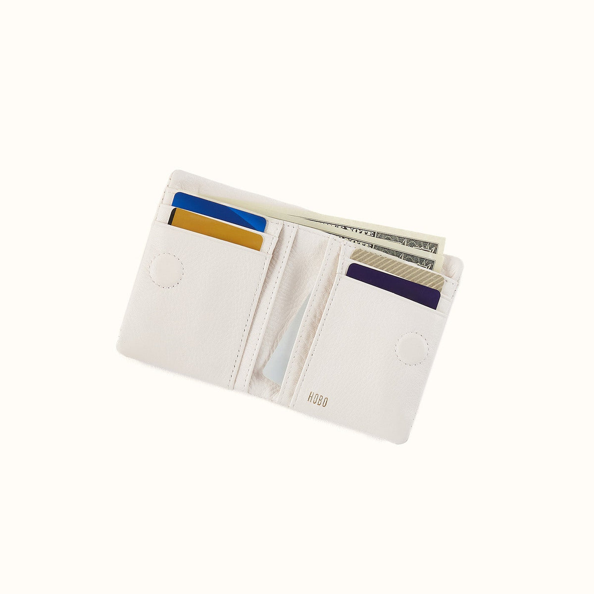 Lumen Mini Wallet in Pebbled Leather - Coastal Cloud