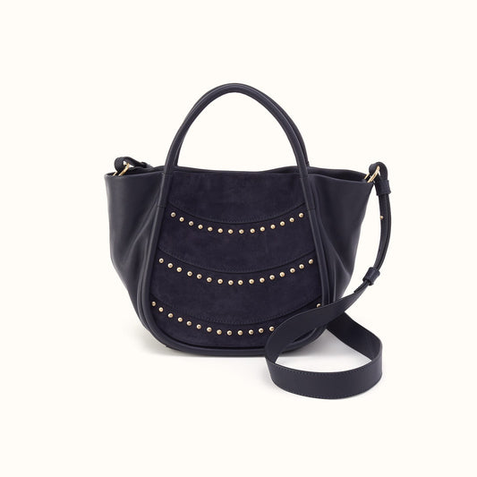 Margot Satchel In Smooth Leather - Navy