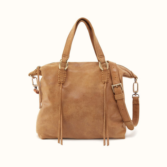 Harley Satchel In Buffed Leather - Whiskey
