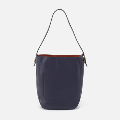 Catalina Hobo In Smooth Leather - Navy