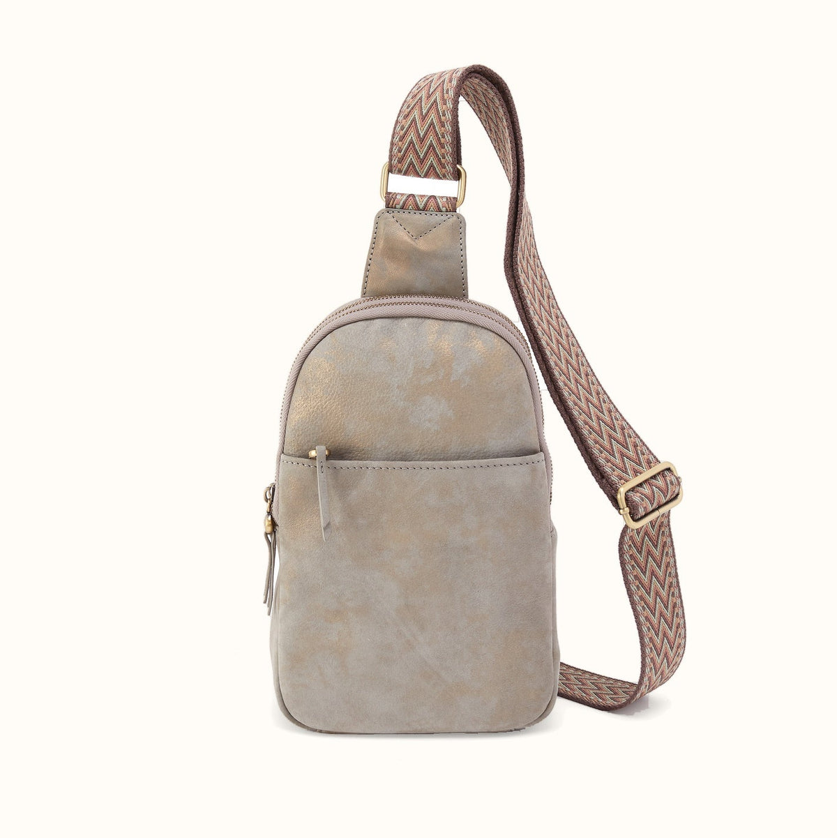 Cass Sling in Nubuck Leather - Golden Granite