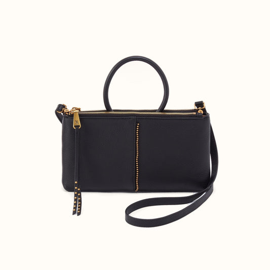 Sable Crossbody in Pebbled Leather - Black
