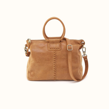 Sheila Medium Satchel In Buffed Leather - Whiskey