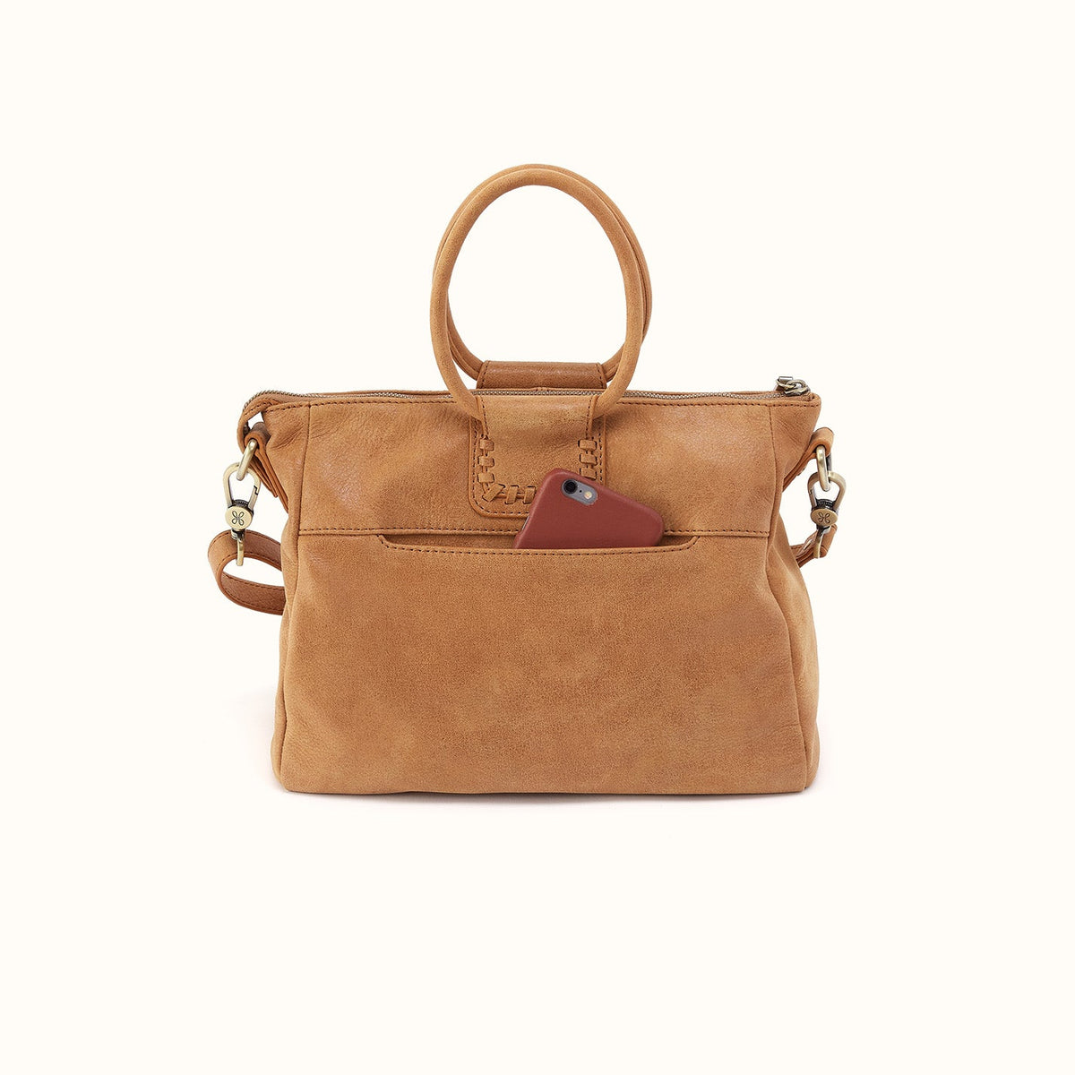 Sheila Medium Satchel In Buffed Leather - Whiskey