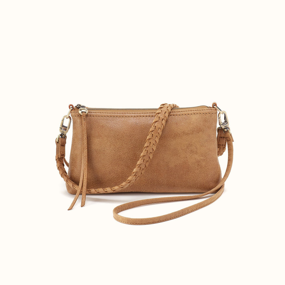 Darcy Crossbody In Buffed Leather - Whiskey