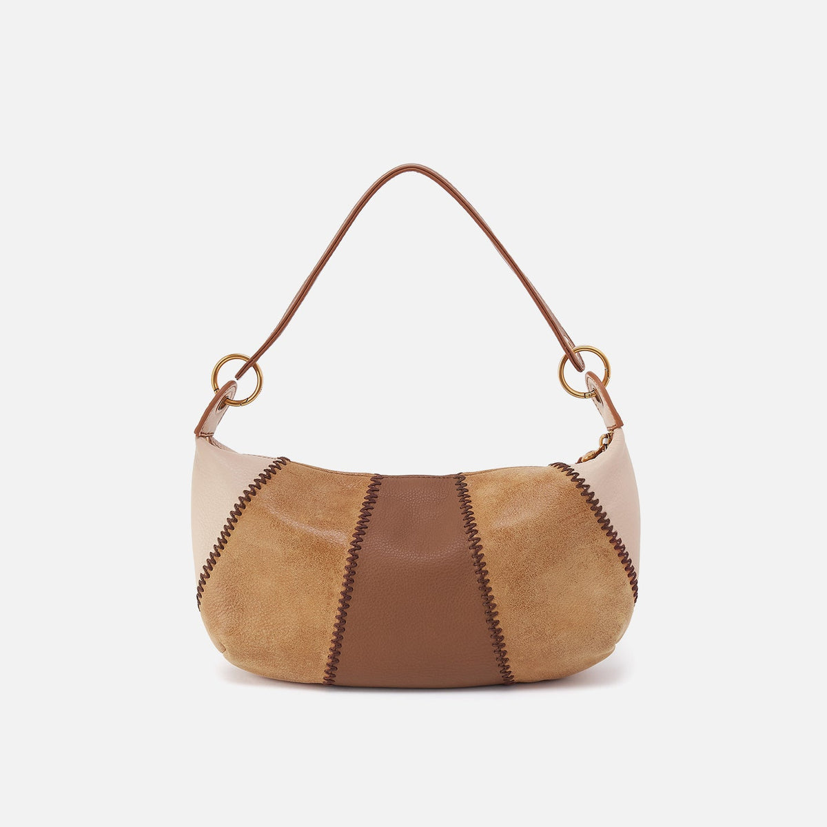 Opal Mini Shoulder In Pebbled Leather - Timber Brown