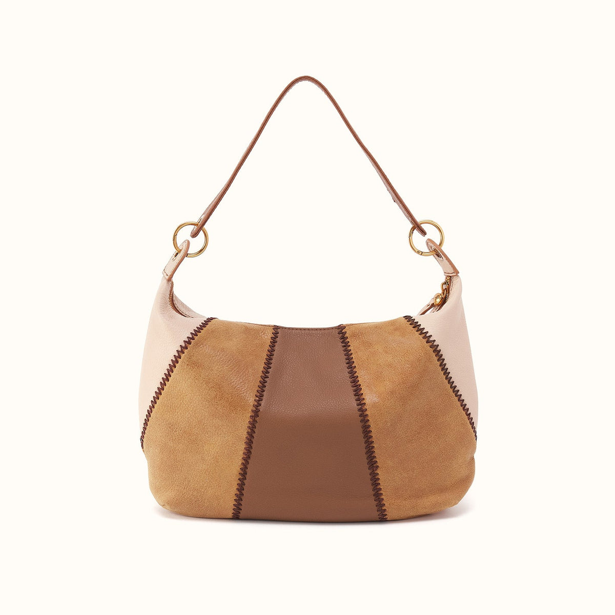 Opal Shoulder In Pebbled Leather - Timber Brown