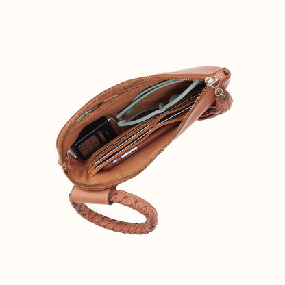 Sable Wristlet in Washed Leather - Harvest Wheat