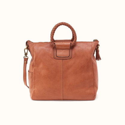 Sheila Large Satchel in Washed Leather - Harvest Wheat
