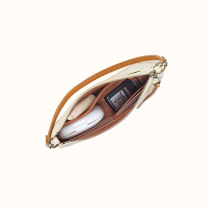 Darcy Crossbody in Polished Leather - Butter Yellow