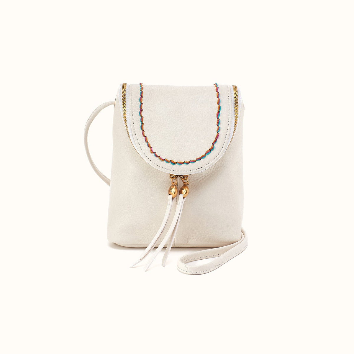 Fern Crossbody in Pebbled Leather - Coastal Cloud