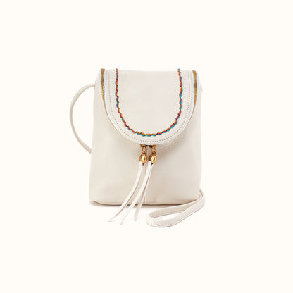 Fern Crossbody in Pebbled Leather - Coastal Cloud