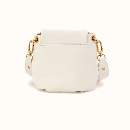 Fern Zip-Flap Crossbody in Pebbled Leather - Coastal Cloud