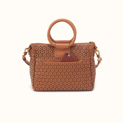 Sheila Medium Satchel in Sun-Perf Leather - Canyon Petal