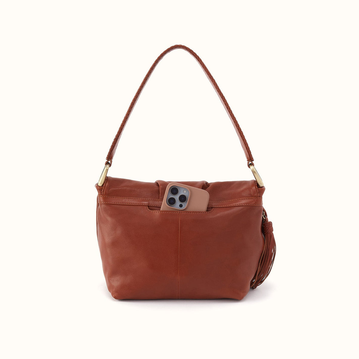 Harley Convertible Shoulder In Washed Leather - Kindling Brown