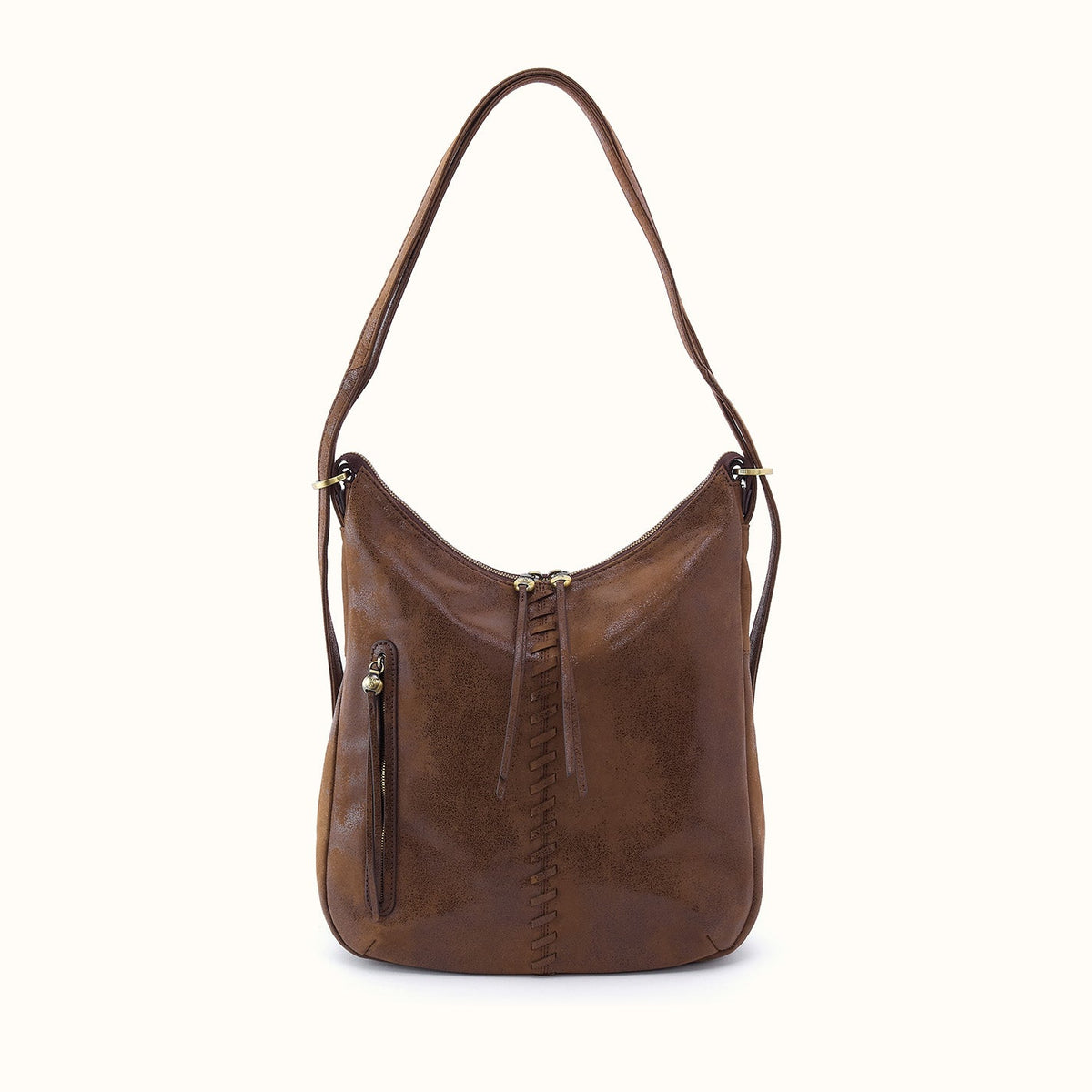 Merrin Convertible Backpack In Buffed Leather - Mocha