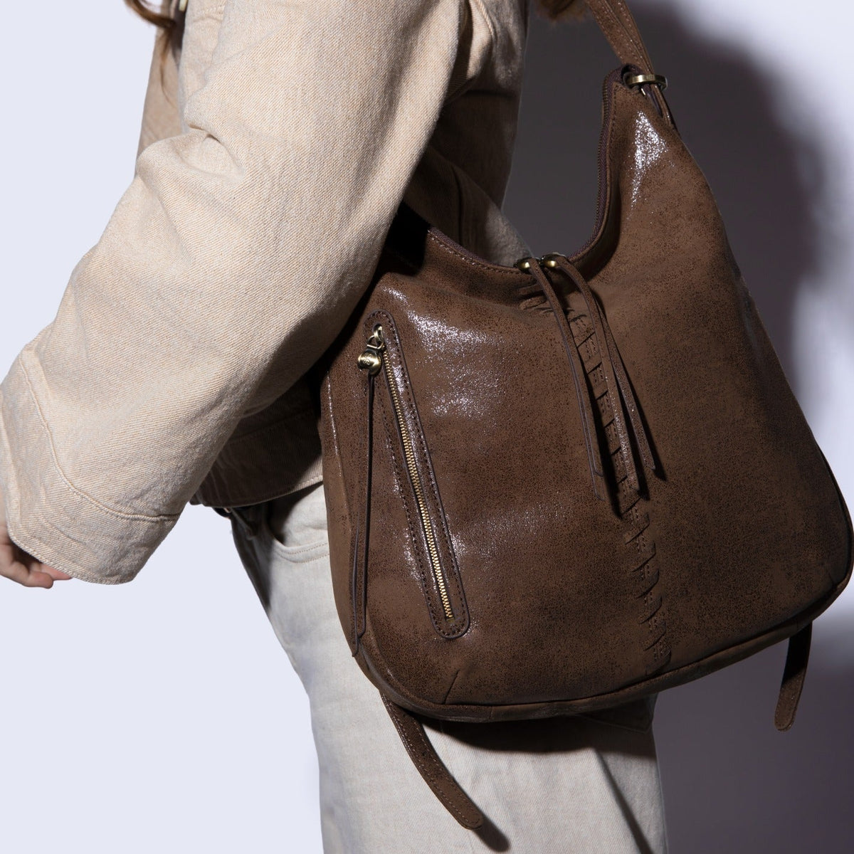 Merrin Convertible Backpack In Buffed Leather - Mocha