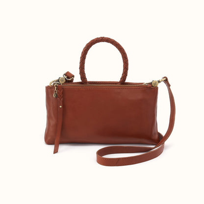 Sable Crossbody In Washed Leather - Kindling Brown