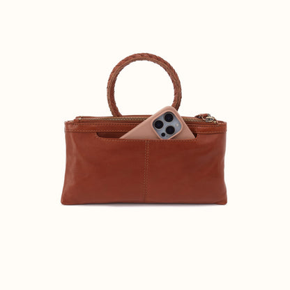 Sable Crossbody In Washed Leather - Kindling Brown