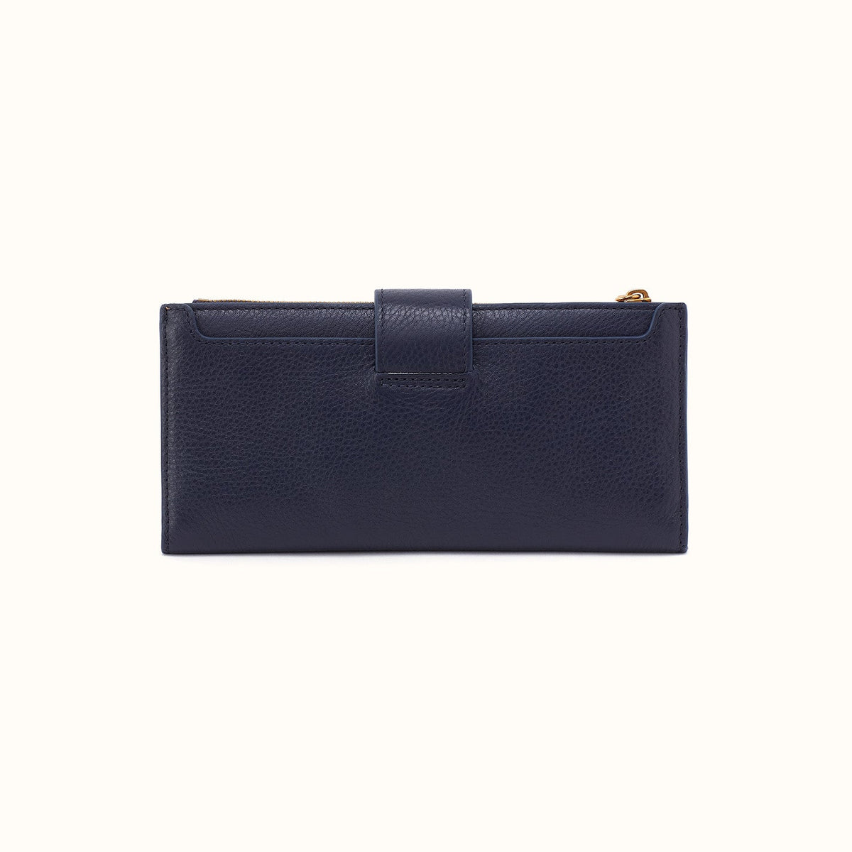 Dunn Continental Wallet In Pebbled Leather - Ink Navy