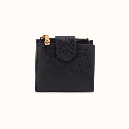 Dunn Mini Wallet In Pebbled Leather - Black