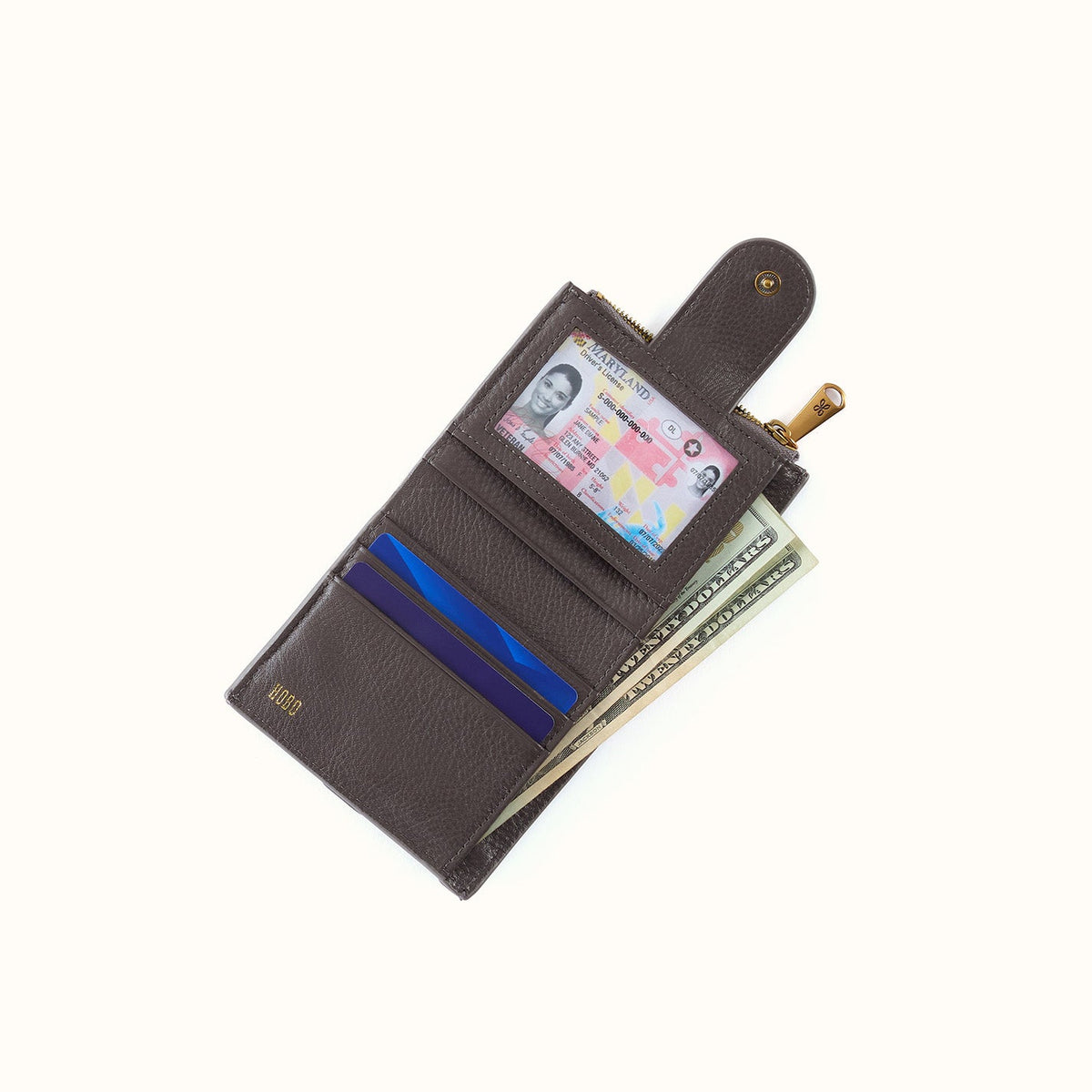 Dunn Mini Wallet In Pebbled Leather - Hearthstone