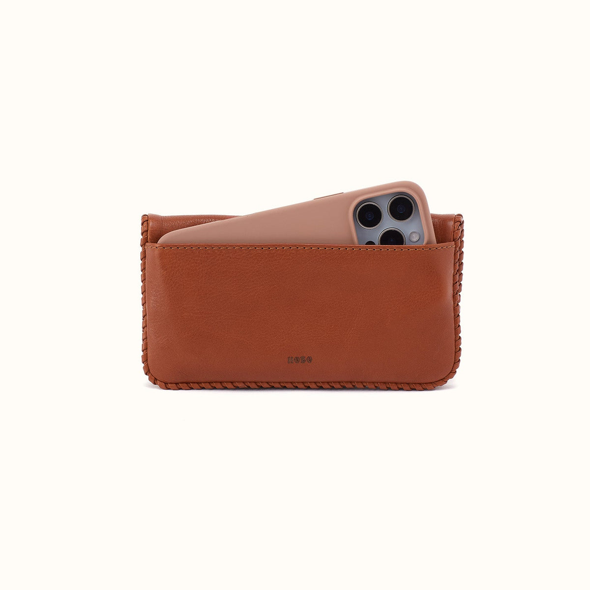 Lumen Continental Wallet In Washed Leather - Kindling Brown