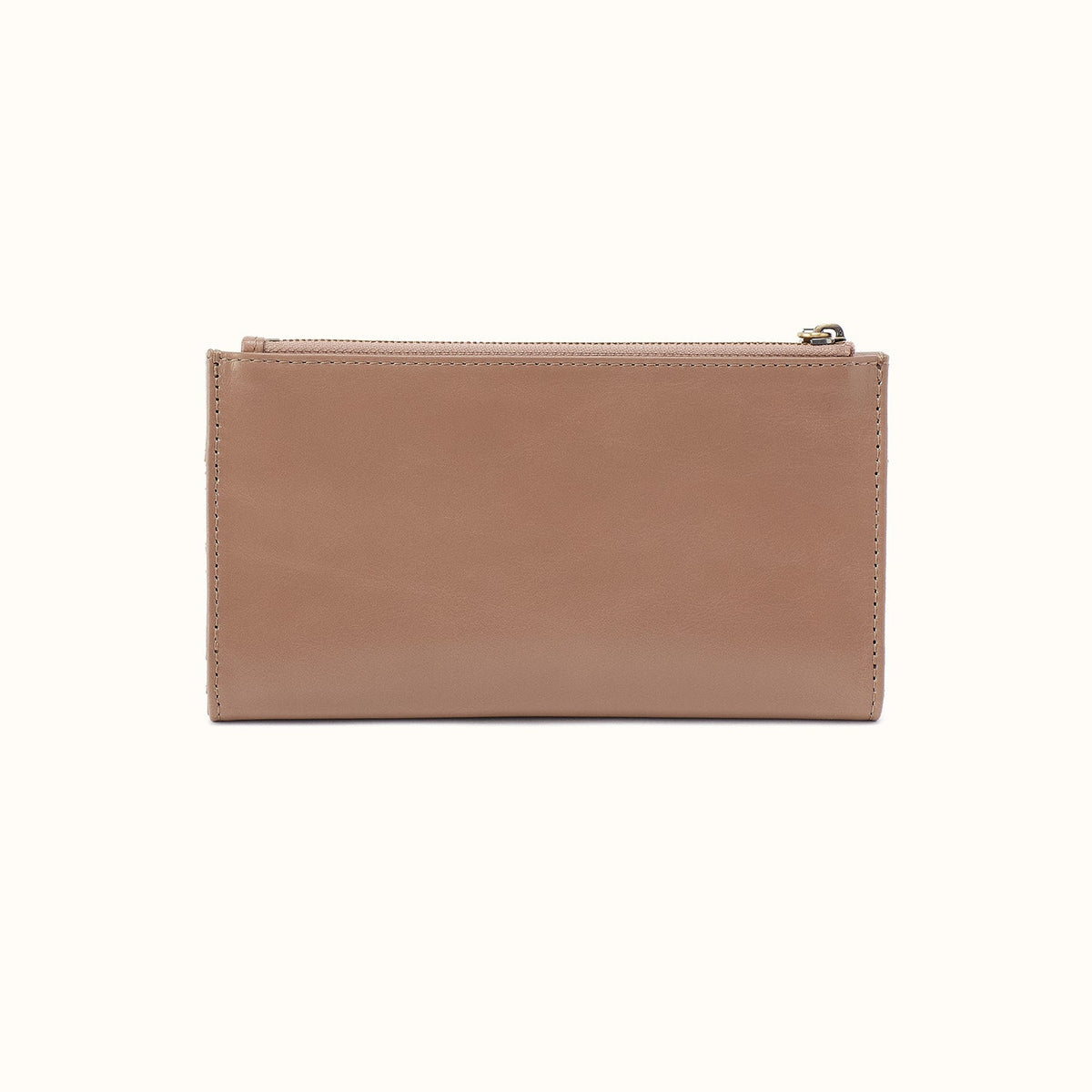 Jill Large Bifold Wallet In Polished Leather - Woodsmoke