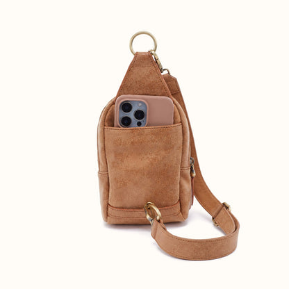 Fern Small Sling In Buffed Leather - Whiskey