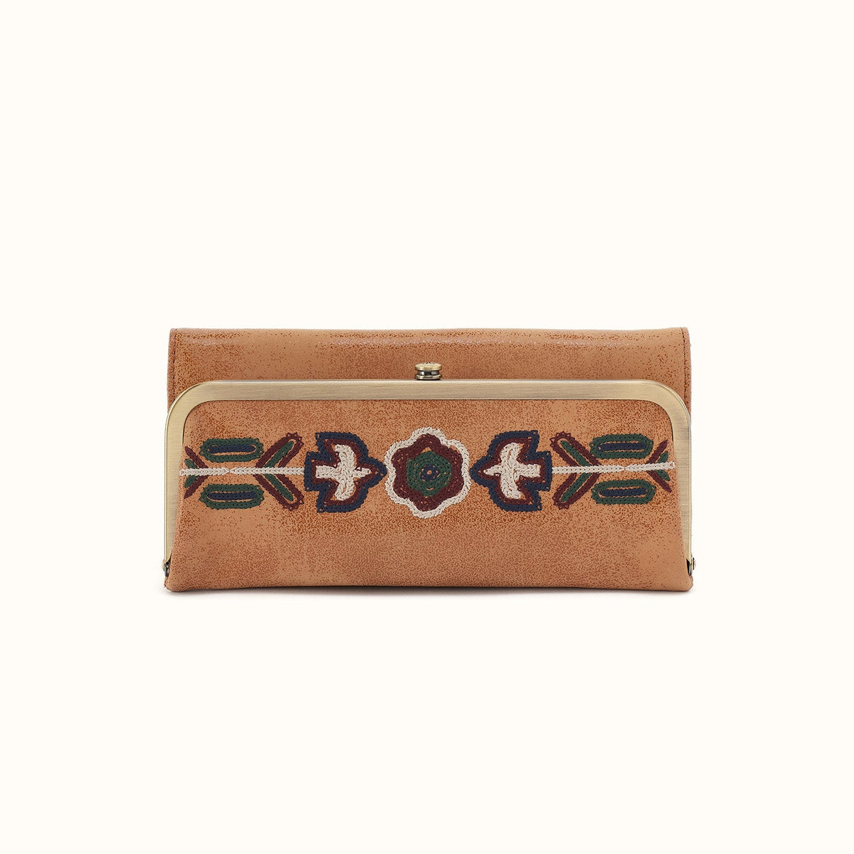 Rachel Continental Wallet In Buffed Leather - Whiskey