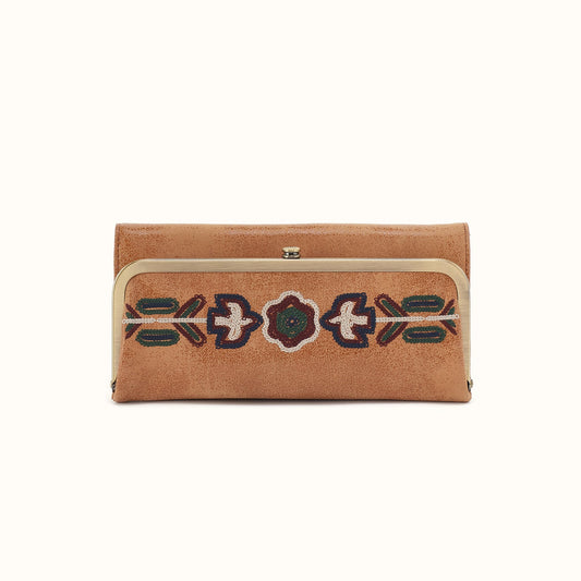 Rachel Continental Wallet In Buffed Leather - Whiskey