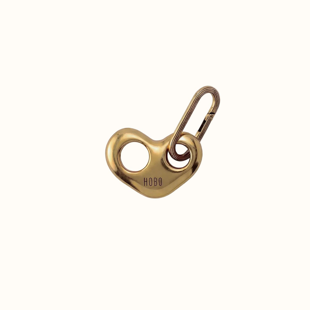 Bubble Heart Bag Charm  - Gold
