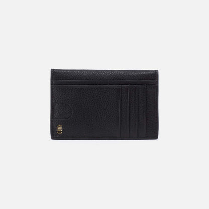Goldie Card Case in Pebbled Leather - Black