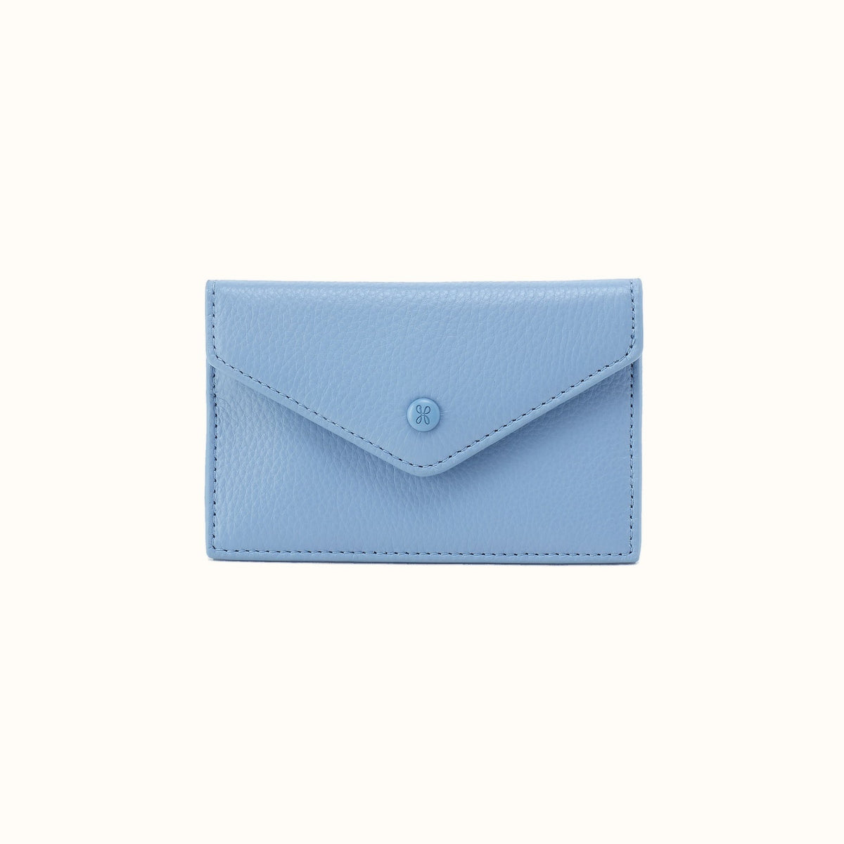Goldie Card Case In Pebbled Leather - Seabreeze
