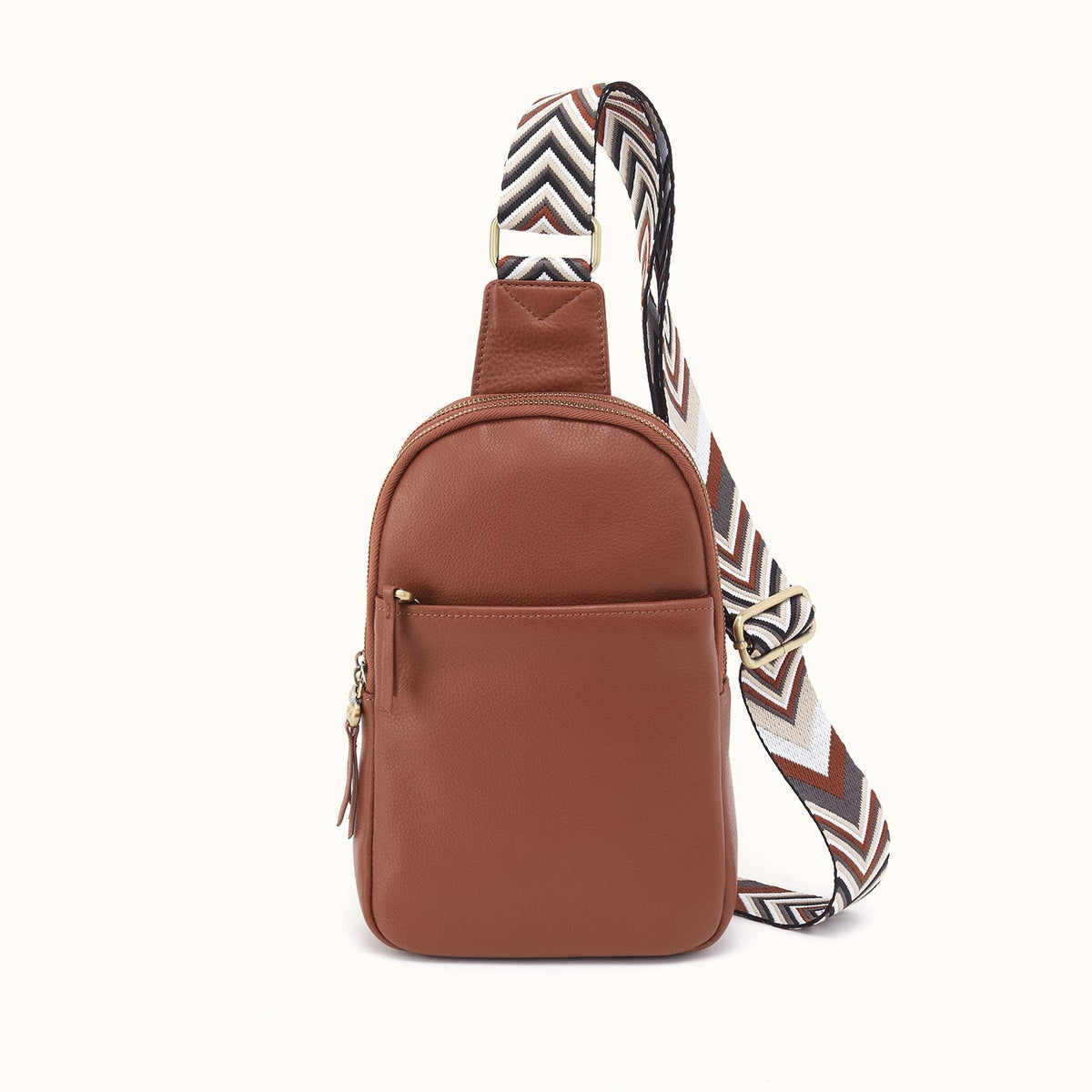 Cass Sling in Pebbled Leather - Bridle Brown