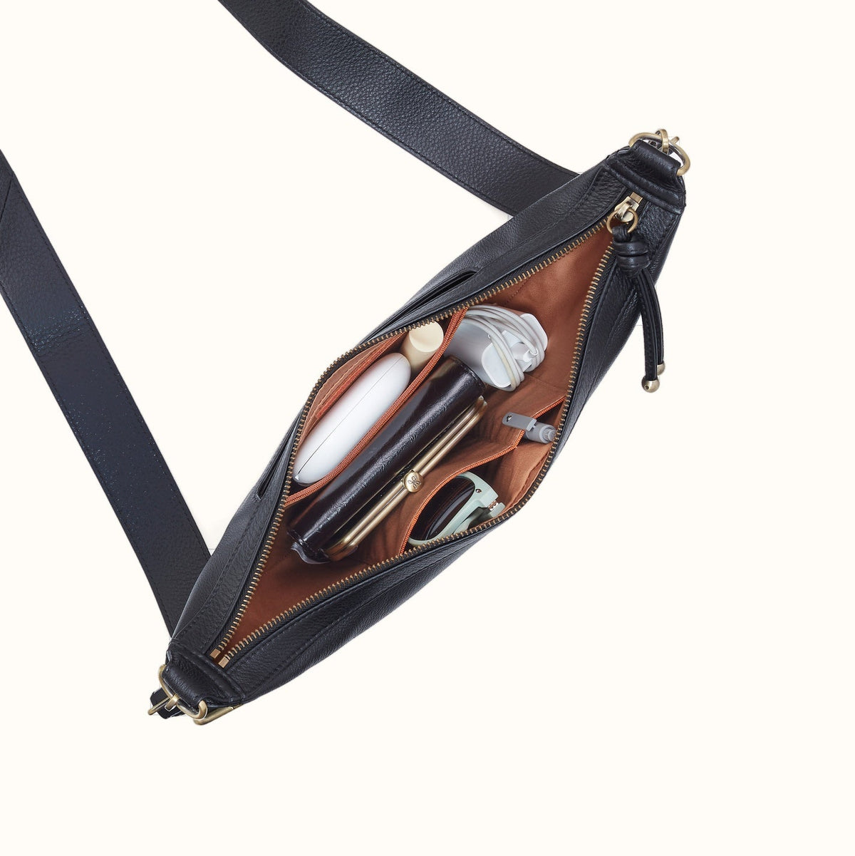 Carmen Sling In Pebbled Leather - Black