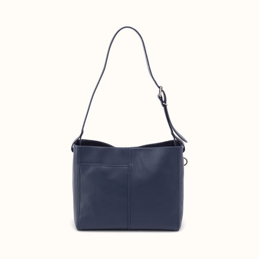 Render Shoulder Bag In Pebbled Leather - Ink Navy