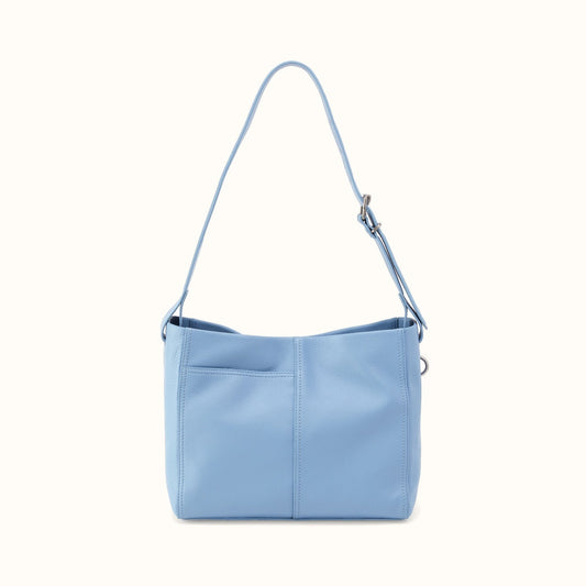 Render Shoulder Bag In Pebbled Leather - Seabreeze