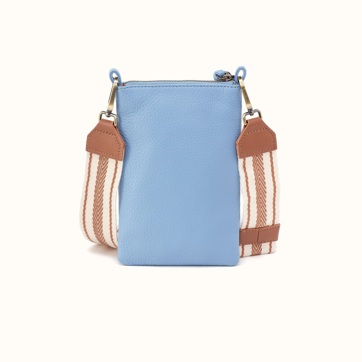 Cass Phone Crossbody In Pebbled Leather - Seabreeze