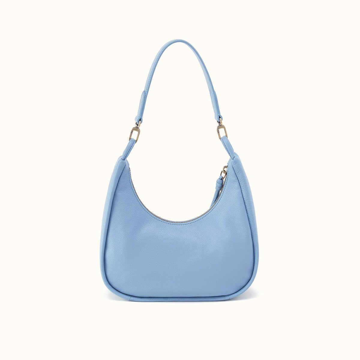 Cass Small Shoulder In Pebbled Leather - Seabreeze