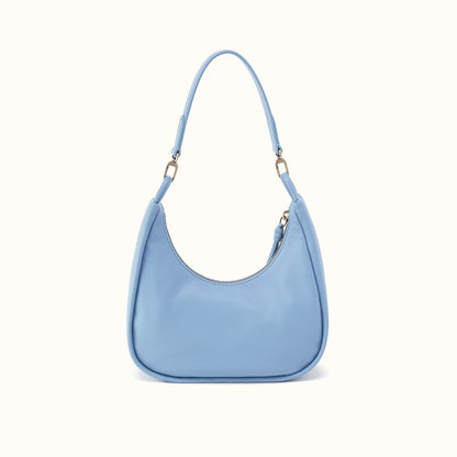 Cass Small Shoulder In Pebbled Leather - Seabreeze